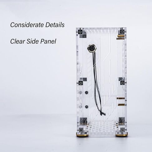 Mini Case ITX 4.3L 360 Cooling Clear Side Panel with Padded Foot Pads for Flex 1U Power 2.5in SSD (Transparent) in Saudi Arabia