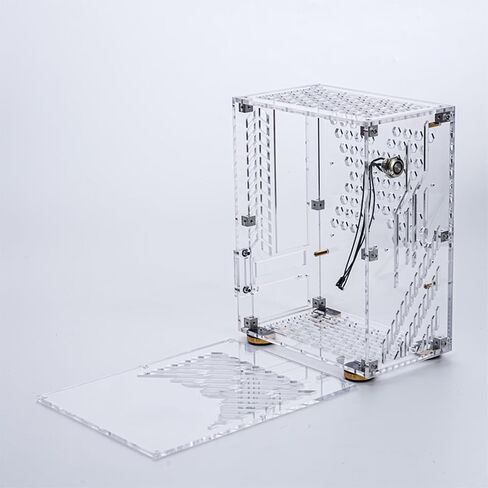 Mini Case ITX 4.3L 360 Cooling Clear Side Panel with Padded Foot Pads for Flex 1U Power 2.5in SSD (Transparent) in Saudi Arabia