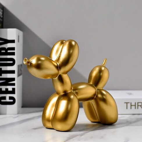 1pc Mini Resin Balloon Dog Figurine, Modern Minimalist Desktop Ornament Decoration for Home Bedroom Living Room & Office, Purple in Saudi Arabia