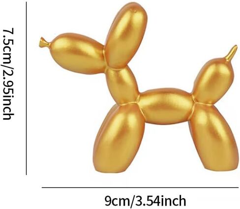 1pc Mini Resin Balloon Dog Figurine, Modern Minimalist Desktop Ornament Decoration for Home Bedroom Living Room & Office, Purple in Saudi Arabia