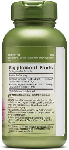 جي إن سي هيربال بلس مستخلص إشنسا 500 ملغ | يدعم المقاومة الطبيعية | 100 كبسولة in Kuwait