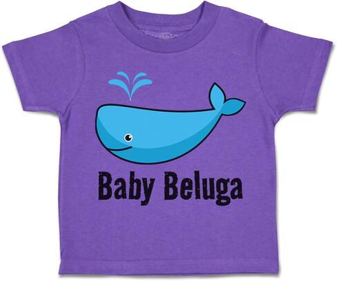 Toddler T-Shirt Baby Beluga Blue Whale Ocean Sea Life Cotton Baby Beluga Clothes in Kuwait