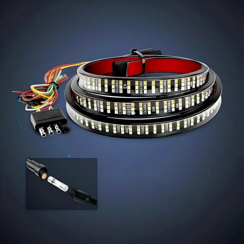 GSRECY 40inch Blink LED Truck Tailgate Light Bar Strip, Super Bright LED Red/White/Amber Reverse Stop Turn Signal Running for Trucks Pickups SUV RV Trailer (2X 20'') in Saudi Arabia