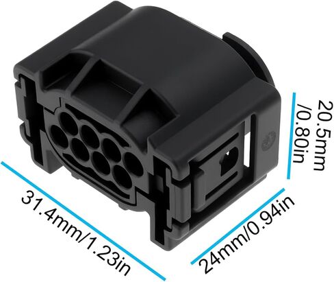 eMagTech 2 Set 8 Pin Radar Sensor Connector with Terminal Rubber Plug 4F0972708 Compatible with VW in Saudi Arabia