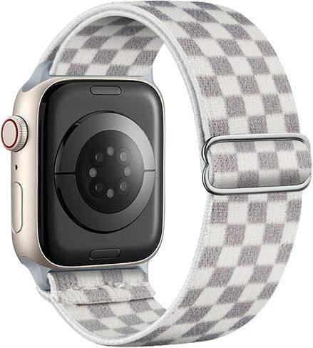 حزام نايلون قابل للتمدد متوافق مع Apple Watch Series 11 10 9 8 7 46mm 45mm 42mm 41mm Ultra 3 2 Band 49mm Series 6 5 4 SE3 2 44mm 40mm Series3 2 1 38mm رجال iWatch Bands النساء حزام حلقة منفرد in Kuwait