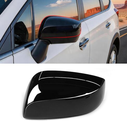قطعة واحدة من Yumzeco متوافقة مع غطاء مرآة Subaru WRX/Impreza/Crosstrek/Legacy/Outback، غطاء مرآة Subaru جانب السائق مع مشبك خفيف بديل لـ 91059VA030 SU1326102 (يسار، أسود لامع) in Kuwait