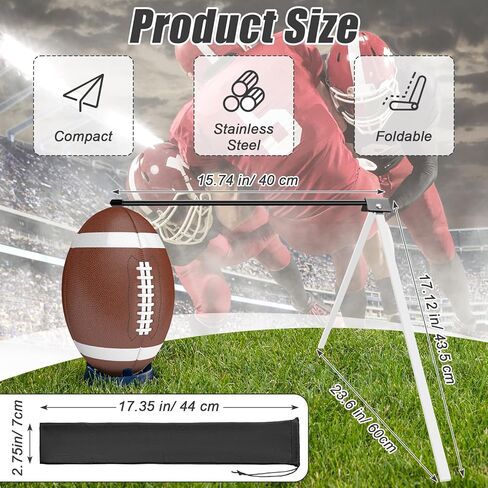 Football Kicking Tee Holder, Metal Football Kicking Stand for Field Goal Kickers Tee Stand Holder, Foldable Football Tee Holder for Field Goal Place Kicks Holder for Kickoff in Saudi Arabia