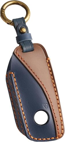 Vintage Leather Key Fob Cover Case for BMW X5 X7 X1 X2 X3 XM M4 iX 5 7 Series i5 i7 2024 2025 2026, Handmade Crazy Horse Leather, Black in Saudi Arabia