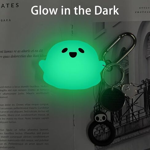 for Apple AirPods 4 Case 2024，[Glow in The Dark] Cute Ghost Case for AirPods 4th Generation, Soft Silicone Cases with Cleaner kit and Ghost Keychain for Women Men (White, Airpods 4) in Saudi Arabia