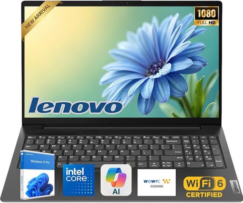 لاب توب لينوفو V15 G2، شاشة 15.6 بوصة فل اتش دي، انتل 4-كور N6000، ذاكرة الوصول العشوائي 12 جيجا، تخزين 756 جيجا (256 جيجا اس اس دي + 512 جيجا خارجي)، واي فاي 6، RJ-45، HDMI، للطلاب والأعمال، ويندوز 11 برو، أسود، حزمة WOWPC 3 في 1 in Saudi Arabia