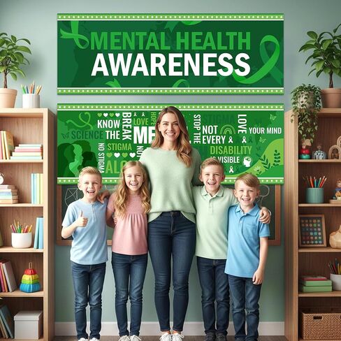 2 Pcs Child Abuse Prevention Awareness Poster Decoration - 38.5×13.8 inch Child Abuse Prevention Month Poster Decor for Office School Bulletin Board Wall Indoor Outdoor Decor Public Event Supplies in Saudi Arabia