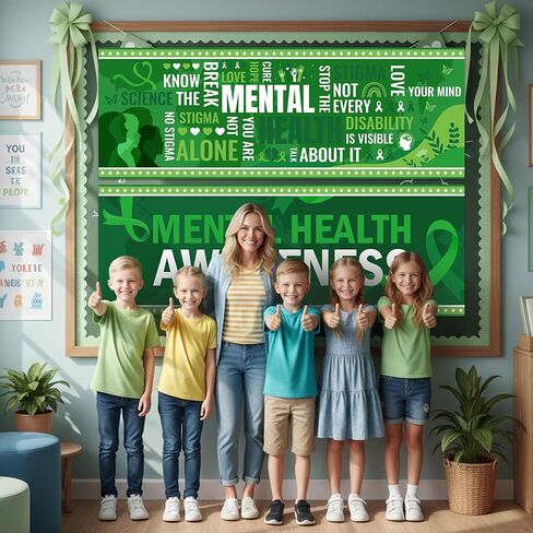 2 Pcs Child Abuse Prevention Awareness Poster Decoration - 38.5×13.8 inch Child Abuse Prevention Month Poster Decor for Office School Bulletin Board Wall Indoor Outdoor Decor Public Event Supplies in Saudi Arabia