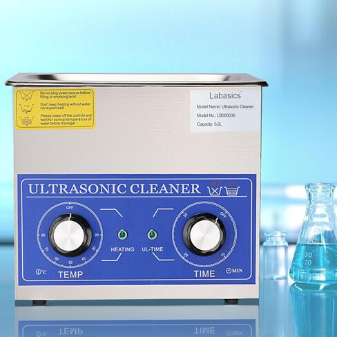 Ultrasonic Cleaning Machine, 304 Stainless Steel All-purpose Ultrasonic Washing Device with Mechanic Control Panel of Heating and Timer for Laboratory 40kHz 110V, 10L in Saudi Arabia