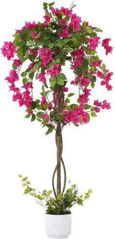 Artificial Hydrangea Tree 2 Pack, 3FT Faux Hydrangea Plant in Pot with Pink Flowers, Greenery Potted Plant for Indoor Outdoor Office Home Porch Decor, Pink in Saudi Arabia