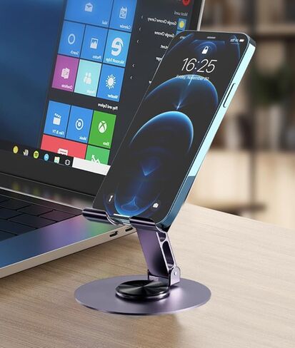 Adjustable Phone Stand for Desk,360 Rotating Foldable Cell Holder in Saudi Arabia