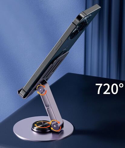 Adjustable Phone Stand for Desk,360 Rotating Foldable Cell Holder in Saudi Arabia