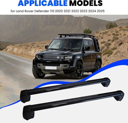 Roof Rack Cross Bars for Land Rover Defender 110 2020-2025, Heavy Duty Aluminum 200LBS Capacity Crossbar Car Carrier Luggage, Fit for Flush Side Rails in Saudi Arabia