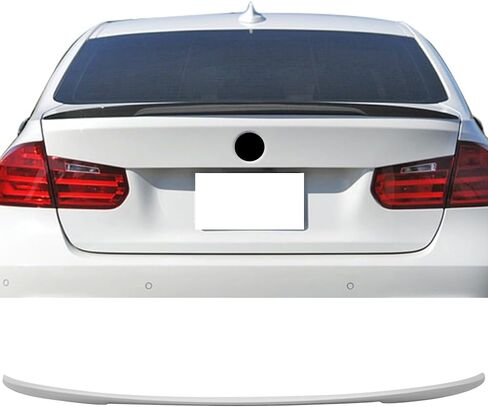 Pre-Painted Trunk Spoiler Compatible with 2012-2018 BMW 3 Series F30, P Style ABS Painted Alpine White III #300 Rear Tail Lip Deck Boot Wing Available by IKON MOTORSPORTS, 2013 2014 2015 in Saudi Arabia