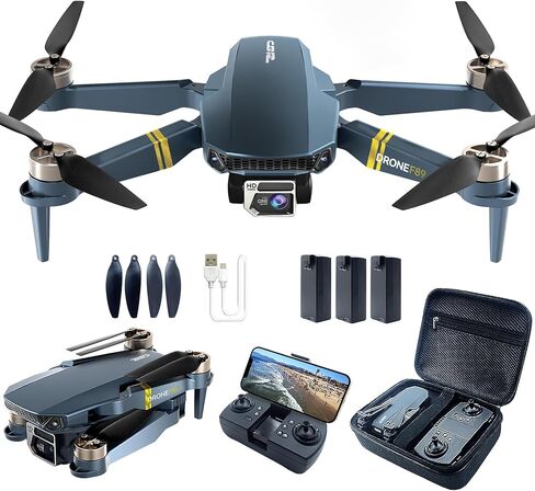 طائرات بدون طيار GPS مع كاميرا للبالغين 4K UHD، CHUBORY X10 PRO، طيران ممتد 90 دقيقة، نطاق قيادة 3280 قدم، إرجاع تلقائي ذكي، نظام تتبعني، محرك بدون فرش، 5G FPV RC Quadcopter للمبتدئين (<0.55 رطل) in Saudi Arabia