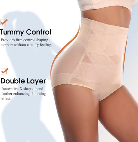 Tummy Control Shapewear Panties for Women High Waist Trainer Body Shaper Slimming Shapewear Underwear Girdle Panty in Saudi Arabia