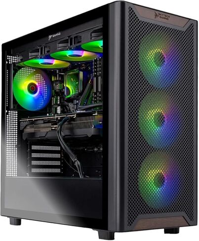 كمبيوتر سطح المكتب Skytech Gaming Crystal، Intel Ultra 5 245K 4.2 جيجا هرتز (5.2 جيجا هرتز Turbo)، NVIDIA RTX 5060 Ti 8 جيجا، 1 تيرابايت Gen4 NVMe SSD، 32 جيجا DDR5 RAM 5200 RGB، 650 وات ذهبي PSU، Wi-Fi، Win 11 in Kuwait