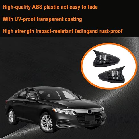 قطعتان من غطاء المرآة متوافق مع ملحقات Honda Accord 2018-2025 للسيارة Ox Horn غطاء مرآة الرؤية الخلفية الجانبية غطاء حماية الجناح أغطية تزيين مع إشارة الانعطاف (أسود لامع) in Saudi Arabia