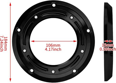 HDBUBALUS Motorcycle Derby Cover Ring Frame Trim Fit for Dyna Softail Evolution 1340 Touring Trike models Road King FLHRC Road Glide Special FLTRXS Street Glide Fat Boy 1999-2018 Chrome in Saudi Arabia