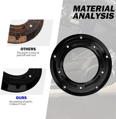 HDBUBALUS Motorcycle Derby Cover Ring Frame Trim Fit for Dyna Softail Evolution 1340 Touring Trike models Road King FLHRC Road Glide Special FLTRXS Street Glide Fat Boy 1999-2018 Chrome in Saudi Arabia