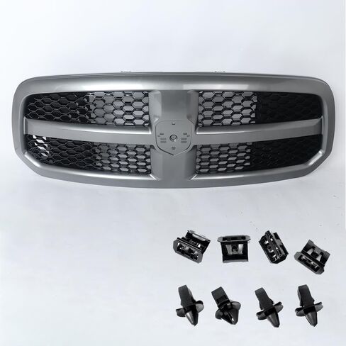 مجموعة شواية أمامية MIC متوافقة مع 2013-2018 Ram 1500/1500 Classic 2019-2022 Shell مع شبكة سوداء (زخرفة كريستال الجرانيت) in Kuwait