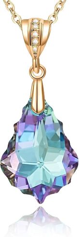 EVEVIC Austrian Crystals Baroque Pendant Necklace for Women 14K Gold Plated Hypoallergenic Jewelry Gift in Saudi Arabia