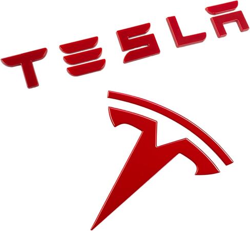 Emblem for Tesla Model Y Juniper Accessories 2026+, Metal Logo Badge Replacement/Cover – Anti-Fade, All-Weather, Easy Install, Multiple Colors for Tesla Y in Saudi Arabia