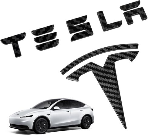 Emblem for Tesla Model Y Juniper Accessories 2026+, Metal Logo Badge Replacement/Cover – Anti-Fade, All-Weather, Easy Install, Multiple Colors for Tesla Y in Saudi Arabia