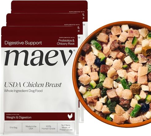 Maev Human-Grade Beef Dog Food, Weight & Digestion Formula, Whole Ingredient, Gluten-Free, High Protein Puppy & Dog Food, 5 lb in Kuwait