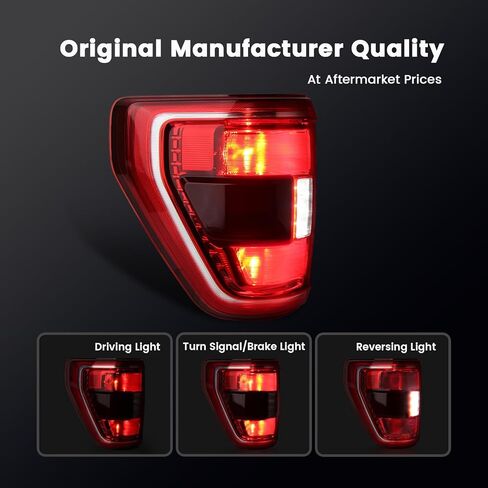 Tail Light Compatible with 2021 2022 2023 Ford F150 XL XLT Halogen Type Taillight w/Blind Spot Rear Turn Signal Brake Lamp Assembly Replacement ML3Z13405C (Left Driver Side) in Saudi Arabia