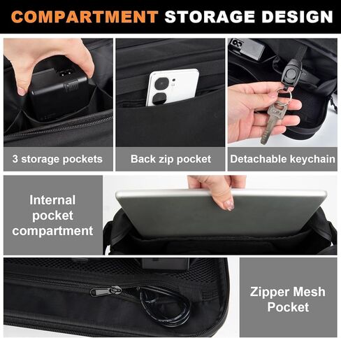 Camera Sling Bag for Photography, DSLR/SLR/Mirrorless Cameras Travel Backpack Compatible with Canon/for Nikon/for Sony/for Fujifilm, Waterproof Crossbody Camera Case with Tripod Holder- Box Only in Saudi Arabia