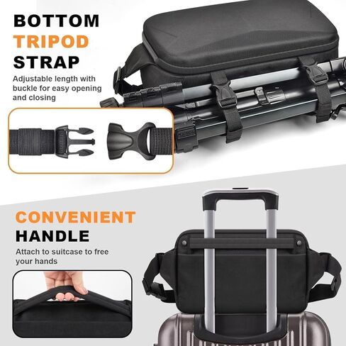 Camera Sling Bag for Photography, DSLR/SLR/Mirrorless Cameras Travel Backpack Compatible with Canon/for Nikon/for Sony/for Fujifilm, Waterproof Crossbody Camera Case with Tripod Holder- Box Only in Saudi Arabia