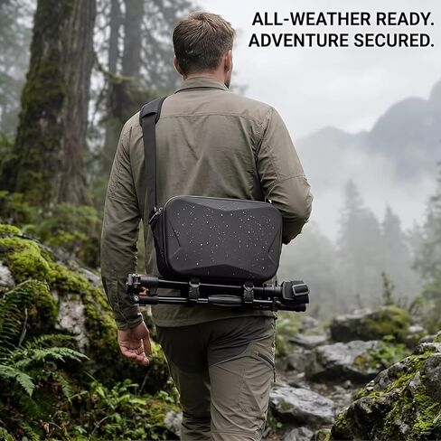 Camera Sling Bag for Photography, DSLR/SLR/Mirrorless Cameras Travel Backpack Compatible with Canon/for Nikon/for Sony/for Fujifilm, Waterproof Crossbody Camera Case with Tripod Holder- Box Only in Saudi Arabia