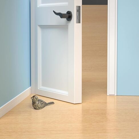 Cast Iron Bird Heavy Duty Door Stopper - Avoid Drilling Holes with Handle Metal Antique Decorative Vintage Rustic Door Stopper for Office, Home， Bedroom and Exterior Doors (1, Black) in Saudi Arabia