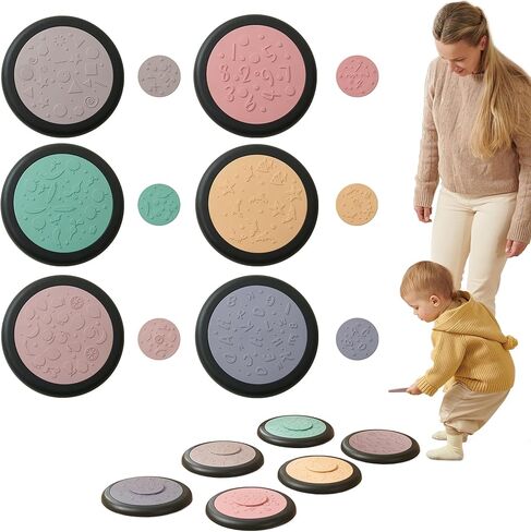 Balance Stepping Stones for Kids – Pack of 5 | Rainbow Color Obstacle Set | Non-Slip Indoor Climbing & Jumping Activity Toy for Ages 3+ in Saudi Arabia