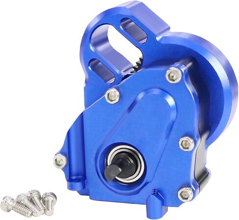 علبة تروس ناقل الحركة المصنوعة من الألومنيوم بنسبة 21% لـ 1/24 RC الزاحف المحوري SCX24 Deadbolt C10 JLU Gladiator Bronco Upgrades (التيتانيوم) in Saudi Arabia