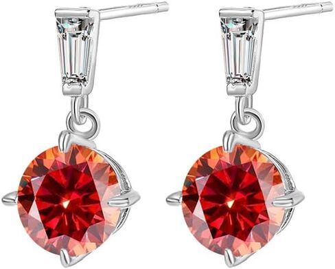 1ct Moissanite Drop Earrings for Women - Laboratory Diamond Earrings Jewelry S925 Silver Eternal Gift in Saudi Arabia