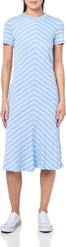 Tommy Hilfiger Women's Short Sleeve Cotton Crew Neck T-Shirt Midi Dress Casual Dress Loose Fit in Saudi Arabia