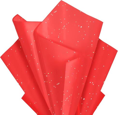 Black Glitter Tissue Paper for Gift Bags 36 Sheets 20 x 20 Inch - Recyclable Wrapping Paper for Weddings, Birthdays, Party & Festival Decorations DIY Craft Supplies in Saudi Arabia