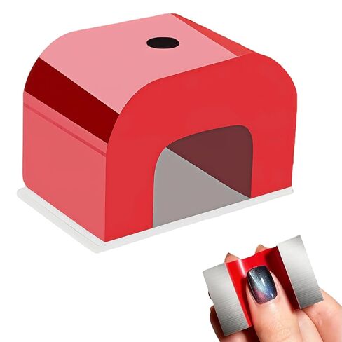 30LB Red Cast Horseshoe Magnet for Nails, Super Strong Alnico U Magnets for Nail Polish, Cat Eye Nail Magnet for Education,DIY in Kuwait