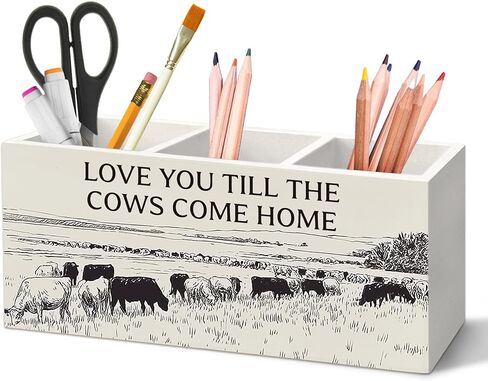 Giraffe Gifts Pen Holder for Desk, Funny Cute Wild Animal Pencil Organizer, Giraffe Gifts for Women, I Just Freaking Love Giraffes Wooden Pen Holder Desk Accessories Decor for Home Office in Saudi Arabia