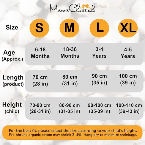 Mama Cheetah Toddler Sleep Sack with Feet 4T - 5T, 2.5 TOG Organic Cotton Baby Sleeping Bag with Legs, Baby Wearable Blankets for Walkers w/ 2-Way Zipper, Sleep Sack for Girls & Boys, Early Walker in Kuwait