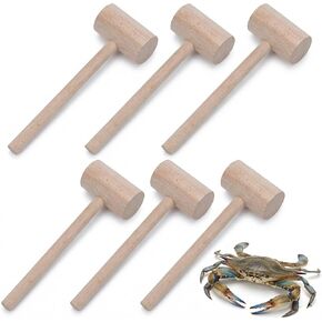 6 قطع من مطارق سرطان البحر الخشبية الصلبة الطبيعية ومطارق المحار، خشب الزان in Kuwait