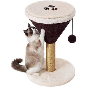 Sosation Espresso Martini Cat Scratcher 19.7 بوصة ارتفاع عمود الخدش للقطط مع كرة متدلية للقطط الداخلية عمود خدش للقطط الصغيرة والقطط المتوسطة الكبيرة in Kuwait