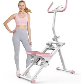 OWLSKY Stair Stepper للمنزل، آلة تمرين التسلق العمودي مع إطار مثلث ثابت، شاشة LCD، حركة سلسة وهادئة، معدات تمرين الجسم بالكامل، تدعم 330 رطلاً in Kuwait