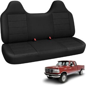 غطاء مقعد متوافق مع مقعد Ford F150/F250/F350 الصلب موديل 1992-1998 مع مسند رأس مصبوب (بدون مسند ذراع مركزي)، قماش محبوك عالي التحمل in Kuwait